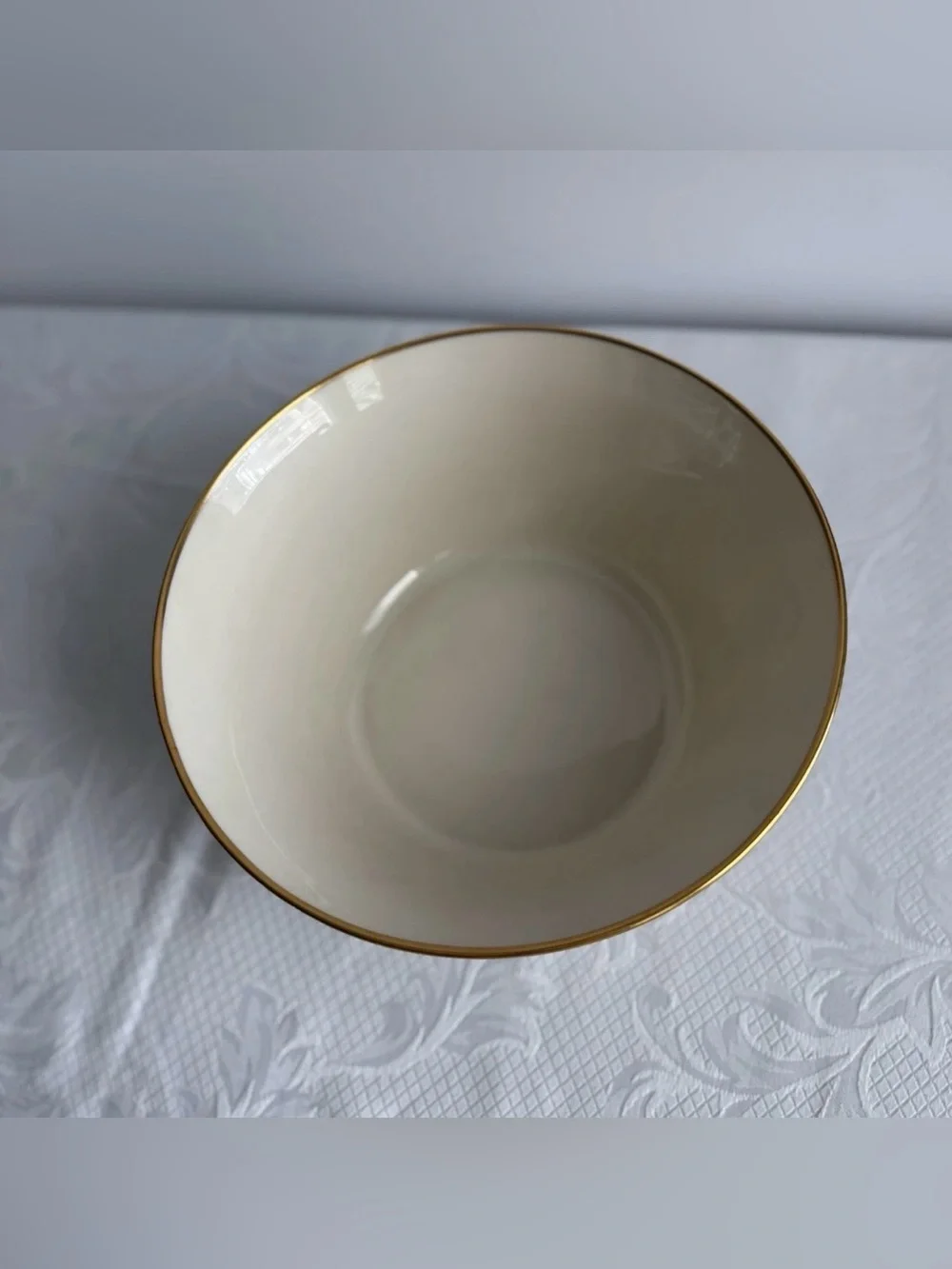 Lenox Lido 10.5” Serving Bowl – Turquoise & 24K Gold Trim